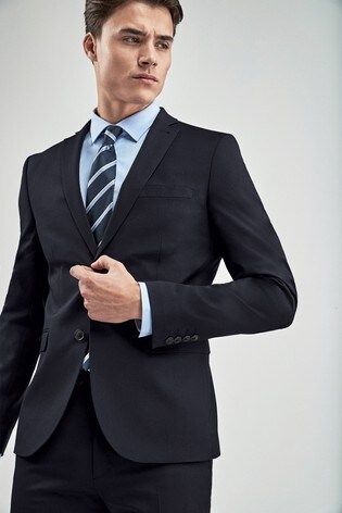 Buy Navy Blue Super Skinny Fit Stretch Tonic Suit Jacket from Next Luxembourg