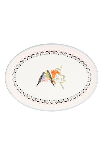 Cath Kidston Cream Painted Table Oval Platter 36cm