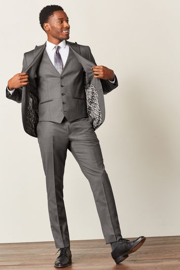 Grey blazer and online waistcoat