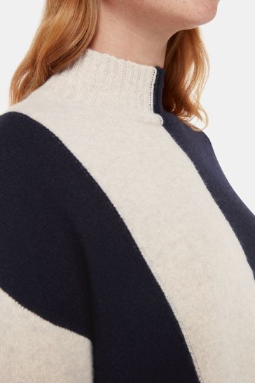 Buy Whistles Blue Vertical Stripe Funnel Neck Jumper from Next USA