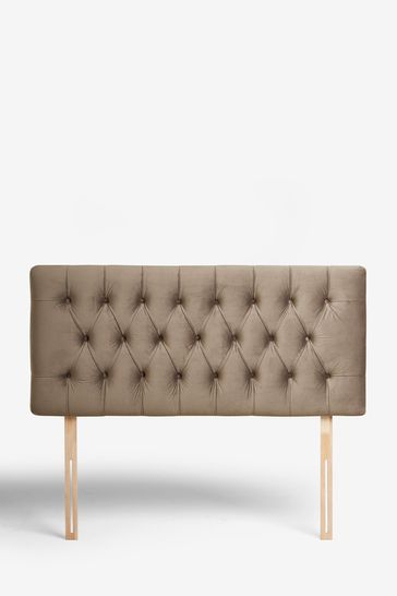 Buy Opulent Velvet Natural Pebble Parisian Upholstered Headboard