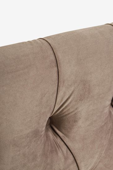 Opulent Velvet Natural Pebble Parisian Upholstered Headboard