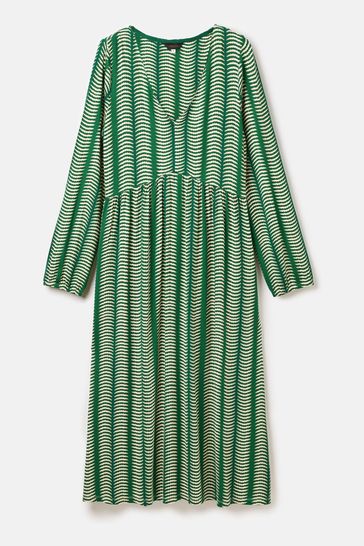 Buy Joules Nia Green Long Sleeve Midaxi Dress from Next Denmark