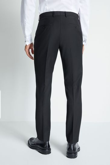 MOSS Skinny Fit Black Stretch Suit Trouser
