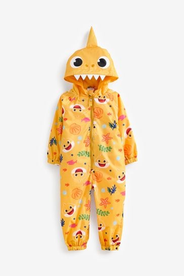 Vanilla Underground Yellow Baby Shark Unisex Kids Puddle Suit