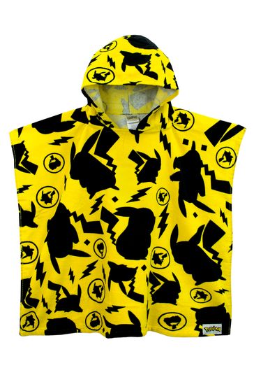 Buy Character Yellow Pokemon 100 Cotton Hooded Swim Beach Towel Poncho from Next Bahrain