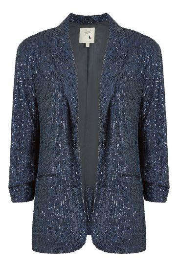 Navy sequin blazer sale
