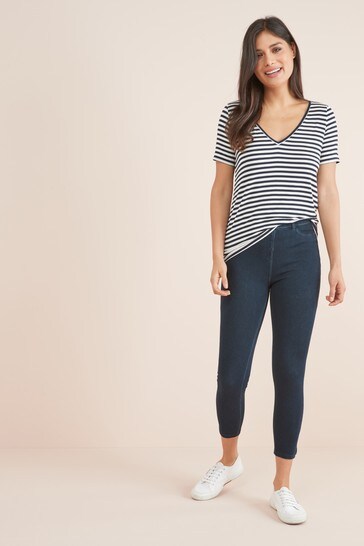 Next cropped shop jersey denim leggings