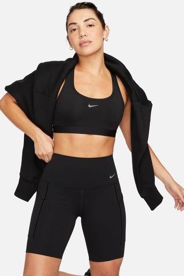 Buy Nike Black Universa Medium Support High Waisted 8 Cycling Shorts With Pockets from Next Netherlands