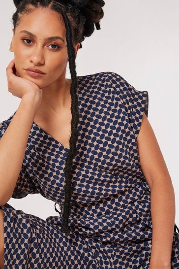 Apricot egg 2025 print dress