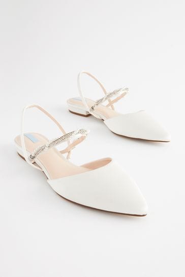 Buy Ivory Forever Comfort Wedding Jewel Trim Slingback Bridal Shoes from Next Hungary