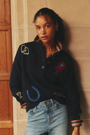 Buy Joules Buckley Horse Embroidered Jumper from the Laura Ashley online shop