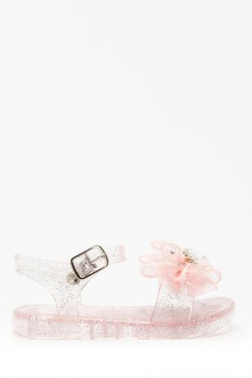 Lelli Kelly Pink Bow Jelly Sandals