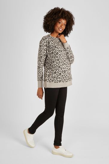 Grey animal sales print sweatshirt