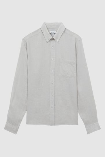 H&m white button up shirt online