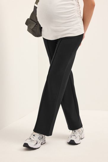 Buy Black Maternity Straight Leg Ponte Trousers from Next Bahrain