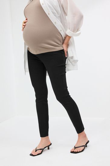 Buy Black Maternity Denim Look Leggings from Next Bahrain