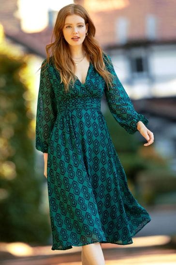Joe Browns Green Tamzin Printed Dress