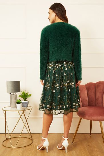 Eyelash knit midi skirt best sale