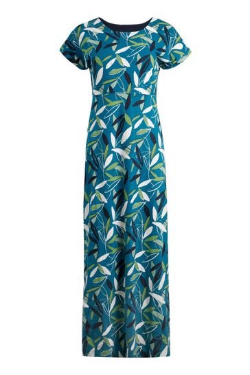 Buy Weird Fish Blue Mirren Organic Printed Maxi Dress from Next Israel