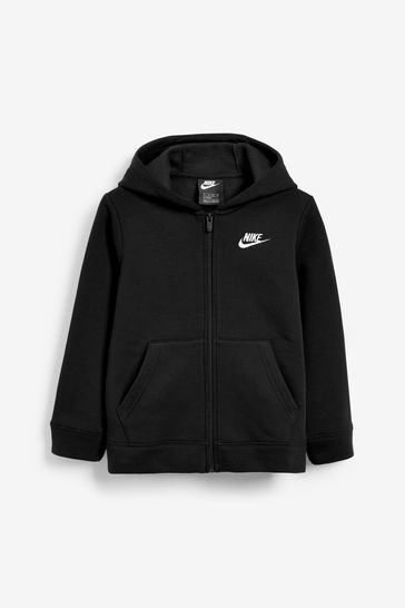 Ladies black nike zip up sale hoodie