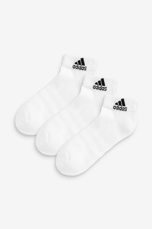 adidas White Mid Cut Socks Three Pack Kids