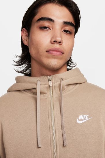 Nike zip up hoodie beige new arrivals