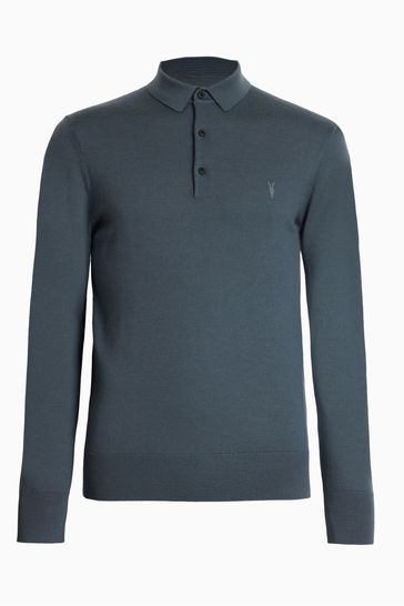 All saints mode merino polo best sale shirt