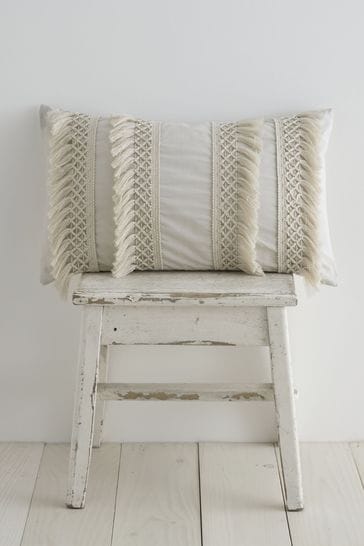 Buy Pineapple Elephant Stone Izmir Cotton Tassel Cushion from Next
