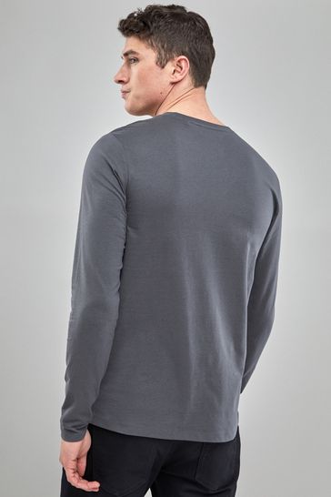 Mens long sleeve crew neck shirts discount