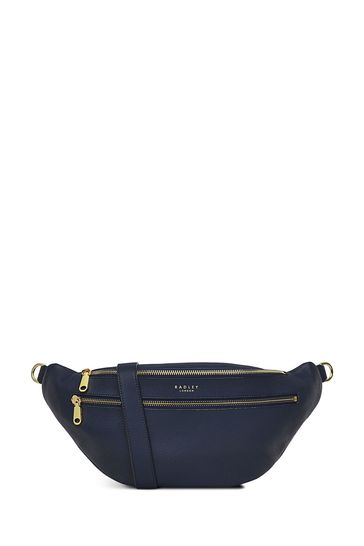 Radley London Medium Blue Derwent Drive Zip Top Sling Bag