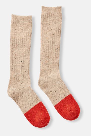 Joules Brown Wool Blend Ankle Socks