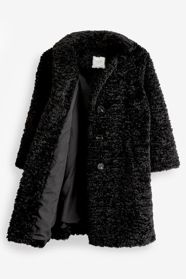 Faux Fur Teddy Coat Birdies Flats  Teddy faux fur coat, Logo knit, Fashion