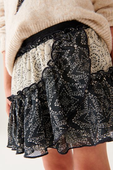 Mint velvet black lace skirt shop