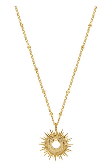 Estella Bartlett Gold Tone Full Sunburst Necklace