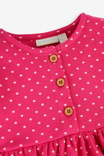 Buy JoJo Maman B b Raspberry Pink Unicorn Appliqu Button Front