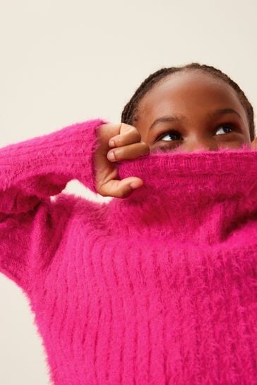 Neon pink oversized jumper discount