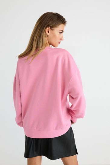 Pink Paris City Graphic Sweatshirt
