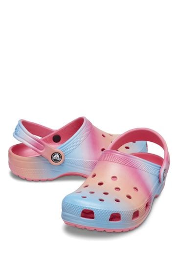 Pink hotsell blue crocs