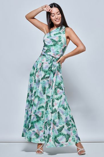 Leaf outlet print maxi