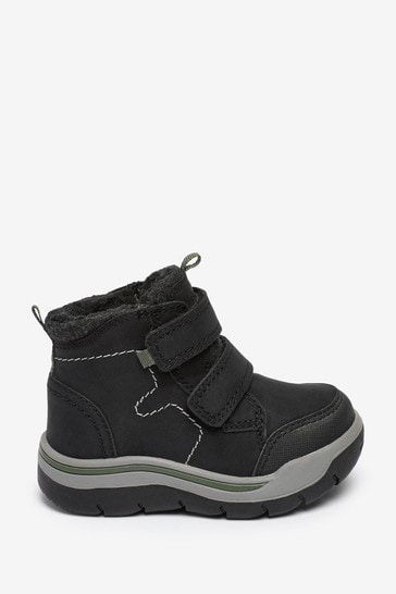 Black Water Resistant Thermal Thinsulate™ Lined Walking Boots
