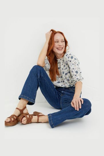 Blue jeans sandals top