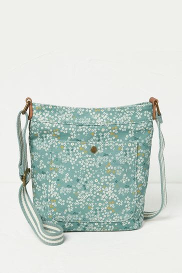 FatFace Green Janie Canvas Crossbody Bag