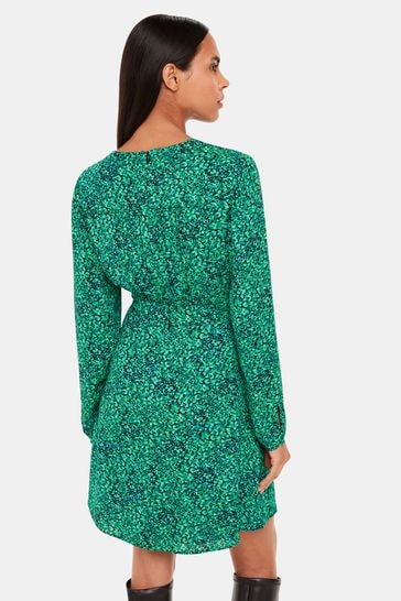 Whistles green deals floral dress