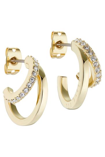 Ted Baker Gold Tone HELIAS: Crystal Multi Hoop Earrings