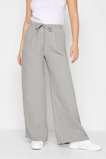 Buy PixieGirl Petite Grey Crepe Wide Leg Trousers from Next Ireland