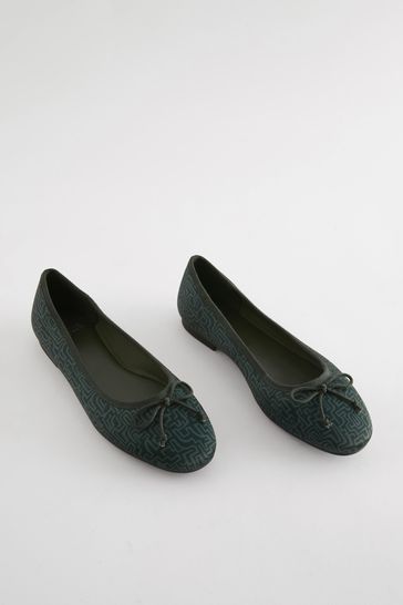 Green Regular/Wide Fit Forever Comfort® Ballerinas Shoes