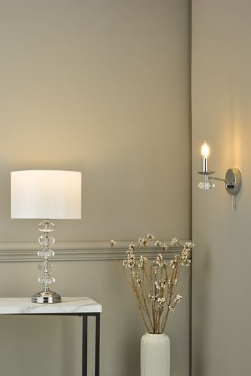 Dar Lighting Silver Oleana Wall Light