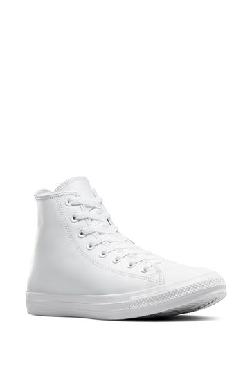 Office white leather converse 2025
