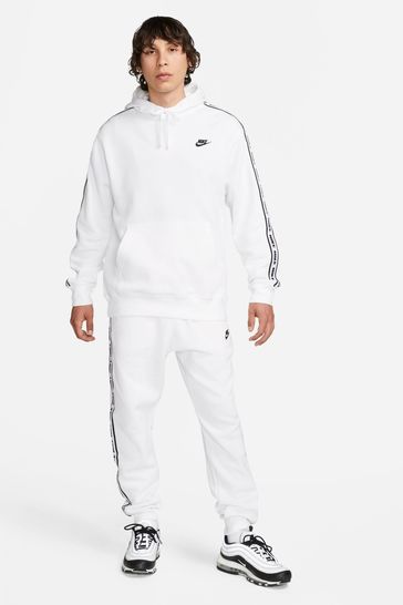 Nike White Club Fleece Hooded Tracksuit
